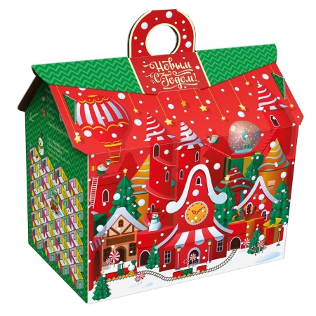 Подарок кондитерский «Новогодний переполох» 800г Люкс ПК26-34бл